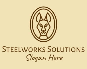 Australian Brown Kangaroo logo design