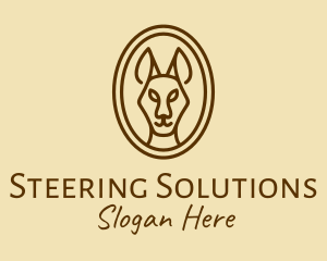 Australian Brown Kangaroo logo design