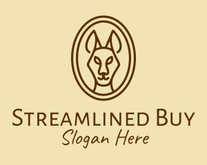 Australian Brown Kangaroo logo design