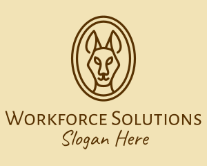 Australian Brown Kangaroo logo design