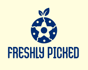 Organic Blueberry Star  logo design