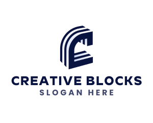 Concrete Block Construction logo design