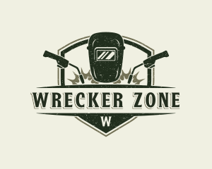 Welding Helmet Metalworks logo design