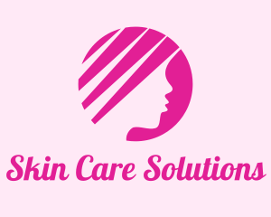 Pink Beautiful Woman logo design