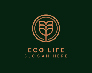 Eco Plant Leaves logo design