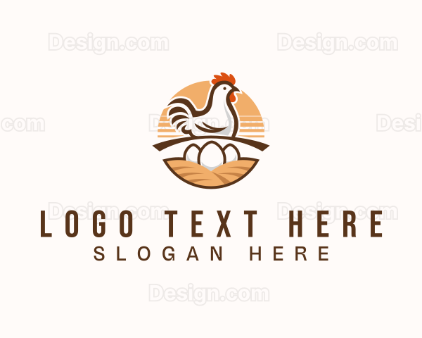 Poultry Chicken Egg Logo