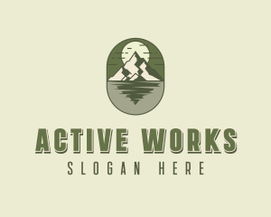 Mountain Lake Nature logo design