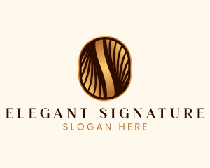 Elegant Coffee Bean Cafe logo design