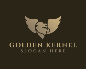 Golden Lion Wings logo design