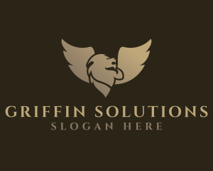 Golden Lion Wings logo design