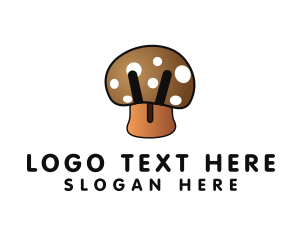 Brown Mushroom Fungus logo