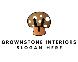 Brown Mushroom Fungus logo