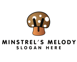 Brown Mushroom Fungus logo design