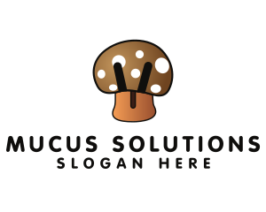 Brown Mushroom Fungus logo design