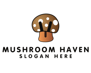 Brown Mushroom Fungus logo