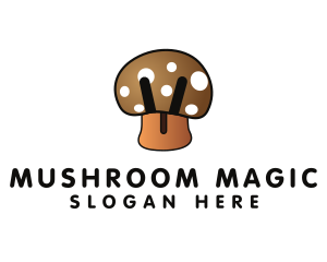 Brown Mushroom Fungus logo