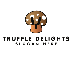 Brown Mushroom Fungus logo