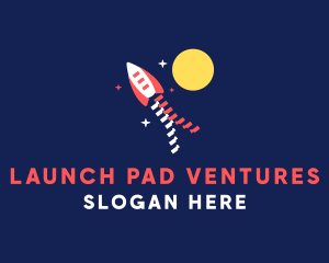 Zipper Space Rocket logo design