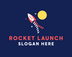 Zipper Space Rocket logo design