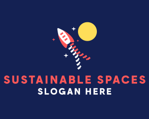 Zipper Space Rocket logo design