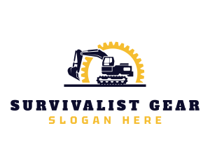 Excavator Gear Contractor logo design