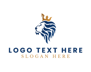 Elegant Lion Crown logo