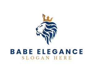 Elegant Lion Crown logo design