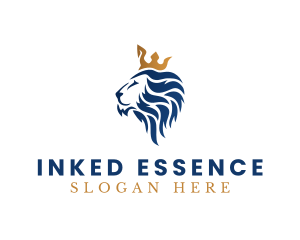 Elegant Lion Crown logo design