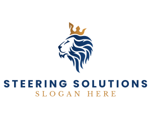 Elegant Lion Crown logo design