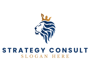 Elegant Lion Crown logo design