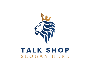 Elegant Lion Crown logo design