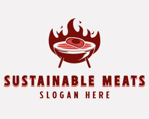 Grill Steak Meat logo