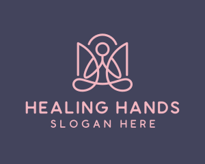 Yoga Meditation Healing logo design