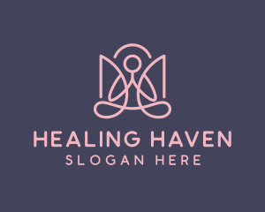 Yoga Meditation Healing logo design