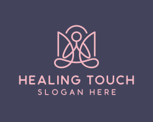 Yoga Meditation Healing logo design