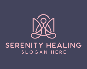 Yoga Meditation Healing logo design