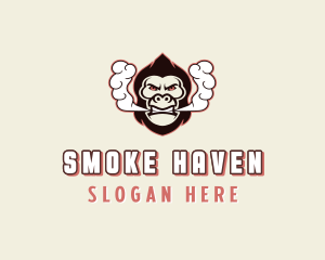 Gorilla Ape Smoking logo