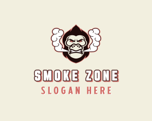 Gorilla Ape Smoking logo design