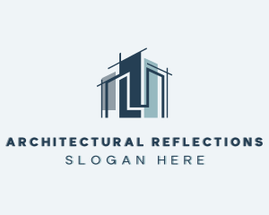 Architecture Property Blueprint logo design