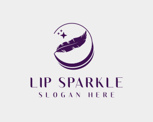 Sparkling Feather Quill logo design