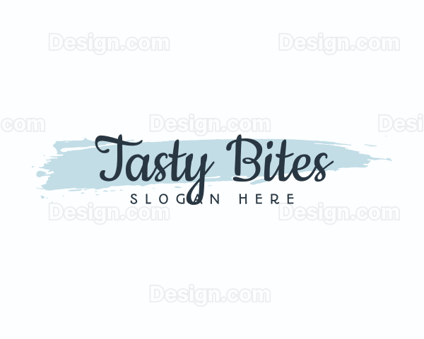 Watercolor Cursive Brush Logo