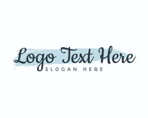 Watercolor Cursive Brush Logo