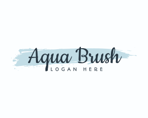 Watercolor Cursive Brush logo design