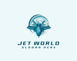Jet Plane Airforce Aerospace logo