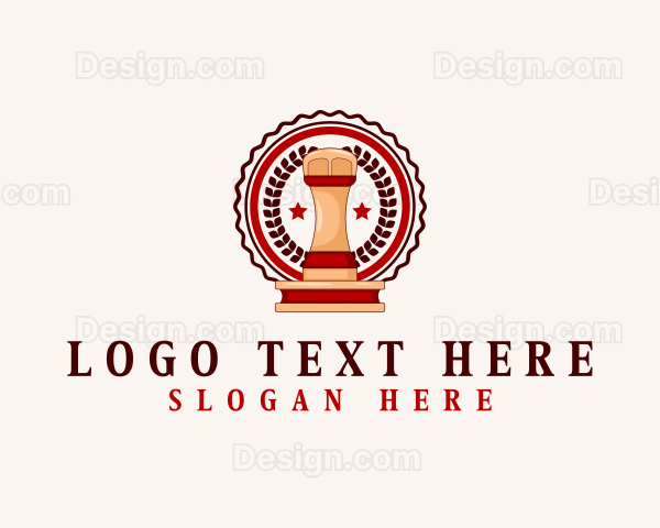 Notary Legal Stamp Logo