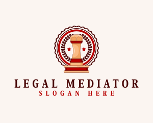 Notary Legal Stamp logo design