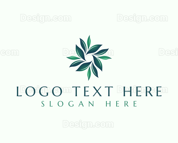 Garden Wreath Leaves Logo