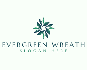 Garden Wreath Leaves logo design