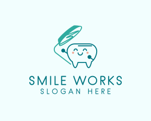 Stomatoscope Tooth Mirror logo design