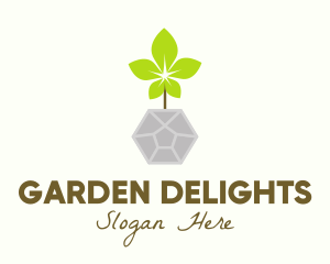 Natural Pot Gardening logo design